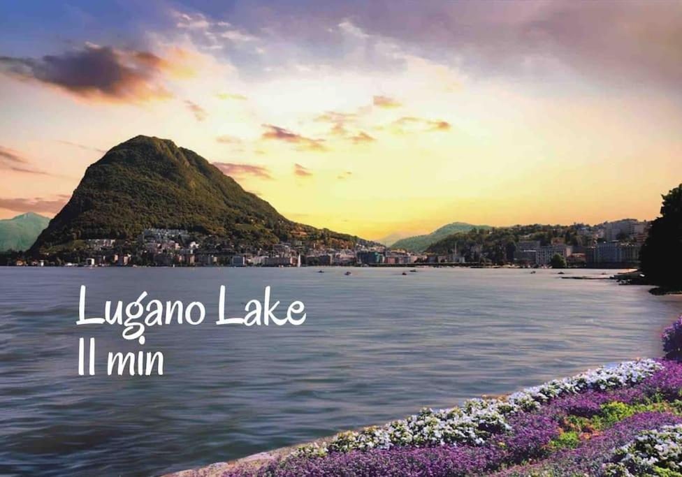 'Cuore Di Rose' Parking - Welcome Set, Netflix, For 4 Persons -By Easylife Swiss Lugano Exteriér fotografie